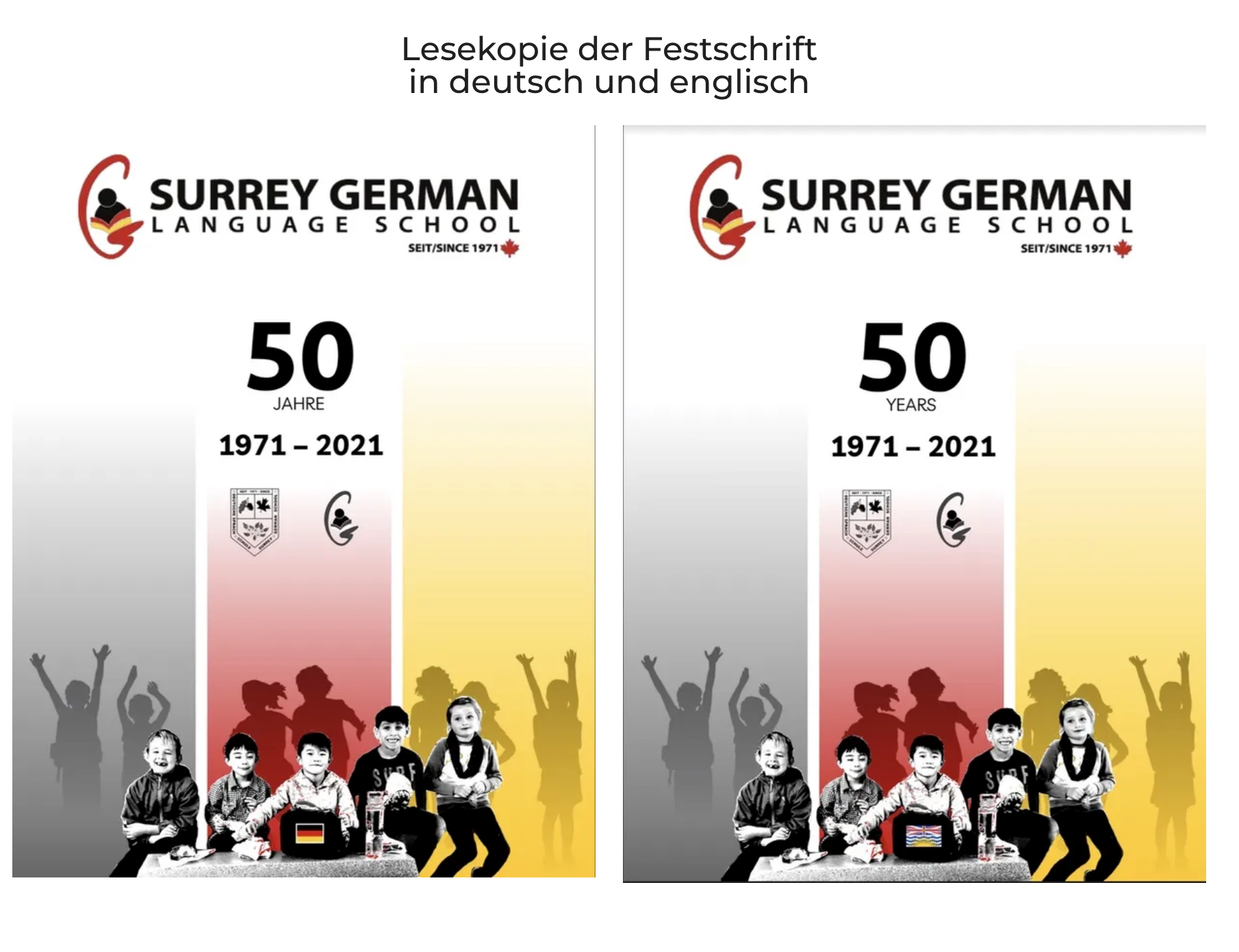 Surrey German School 50th Anniversary Booklet!